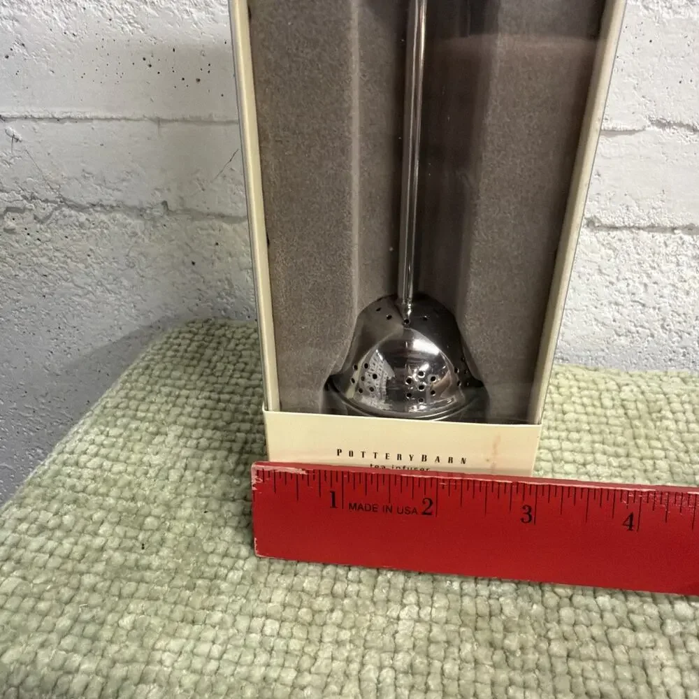 Pottery Barn Stainless Steel Tea Infuser Ball with Handle New in Box